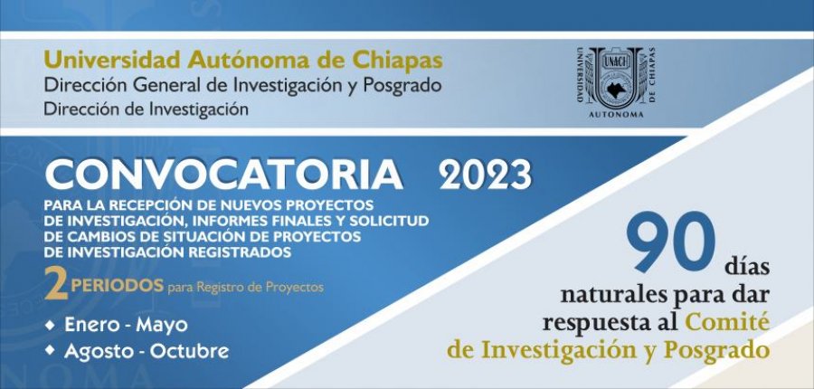 CONVOCATORIA 2023. 2 PERIODOS PARA REGISTRO DE PROYECTOS